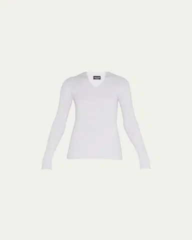 Giorgio Armani Cashmere Ribbed Knit Sweater | Thumbnail 5