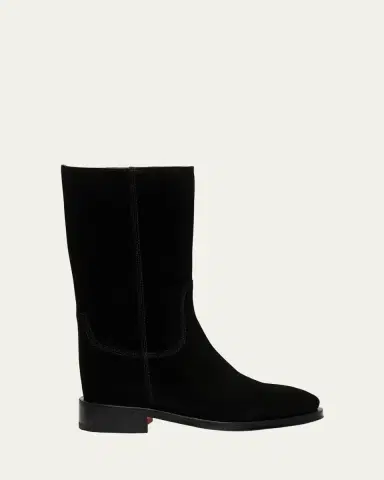 Santoni Fleeces Suede Tall Ranch Boots | Thumbnail 5