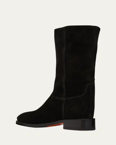 Santoni Fleeces Suede Tall Ranch Boots | Thumbnail 8