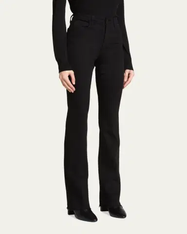 L'Agence Ruth High-Rise Straight Jeans w/ Raw Hem | Thumbnail 13 L'Agence Ruth High-Rise Straight Jeans w/ Raw Hem | Thumbnail 13