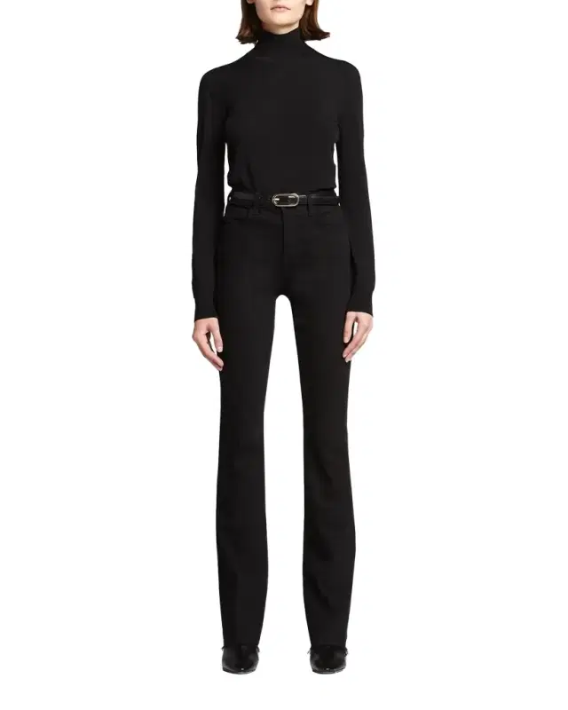 Ruth High-Rise Straight Jeans w/ Raw Hem