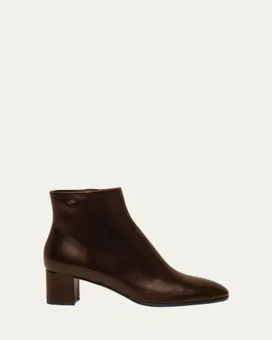 Santoni Halfrida Napa Zip Ankle Booties | Thumbnail 2