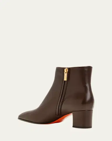 Santoni Halfrida Napa Zip Ankle Booties | Thumbnail 3