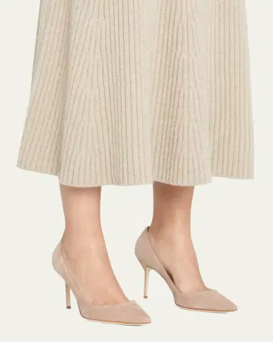 Manolo Blahnik BB 90mm Suede Pumps | Thumbnail 2