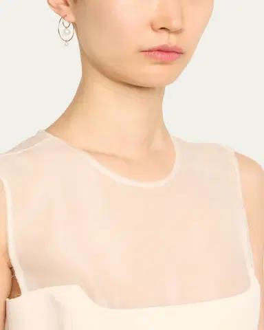 Sophie Bille Brahe Bain Perle Double Hoop Earring with Freshwater Pearls and 14K Yellow Gold, Single | Thumbnail 2 Sophie Bille Brahe Bain Perle Double Hoop Earring with Freshwater Pearls and 14K Yellow Gold, Single | Thumbnail 2