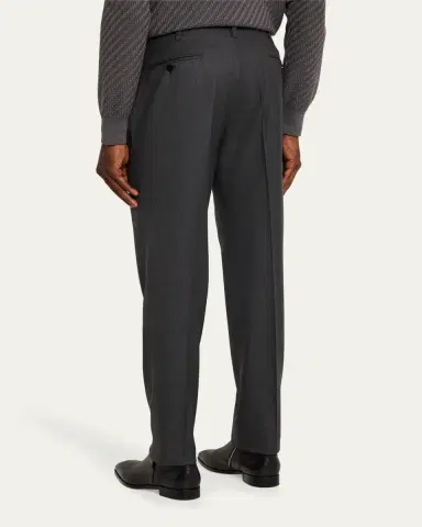 Cesare Attolini Men's Super 150's Wool Flat-Front Trousers | Thumbnail 3 Cesare Attolini Men's Super 150's Wool Flat-Front Trousers | Thumbnail 3