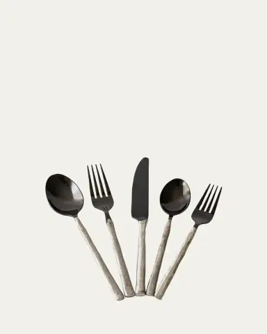 Daniel van Dijck 5-Piece Flatware Set with Textured Handles | Thumbnail 2 Daniel van Dijck 5-Piece Flatware Set with Textured Handles | Thumbnail 2