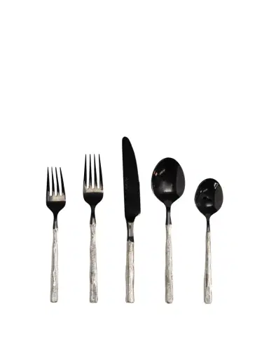 Daniel van Dijck 5-Piece Flatware Set with Textured Handles | Thumbnail 1 Daniel van Dijck 5-Piece Flatware Set with Textured Handles | Thumbnail 1