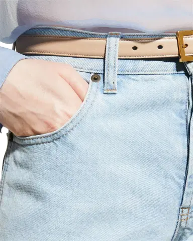 Saint Laurent YSL Monogram Leather Belt | Thumbnail 13