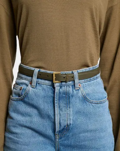 Saint Laurent YSL Monogram Leather Belt | Thumbnail 14