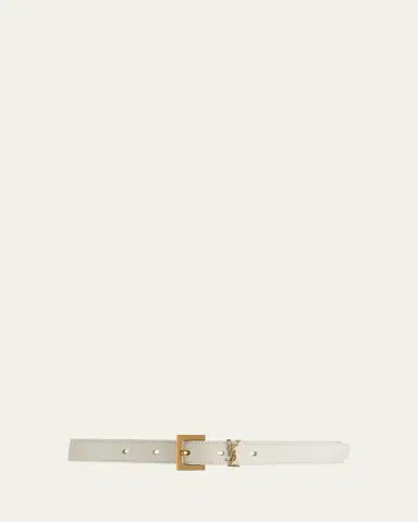 Saint Laurent YSL Monogram Leather Belt | Thumbnail 5