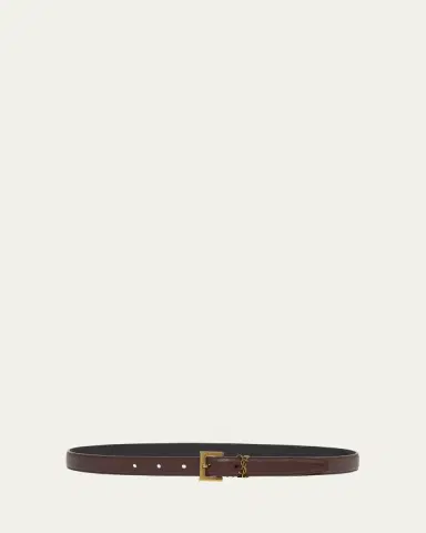 Saint Laurent YSL Monogram Leather Belt | Thumbnail 9