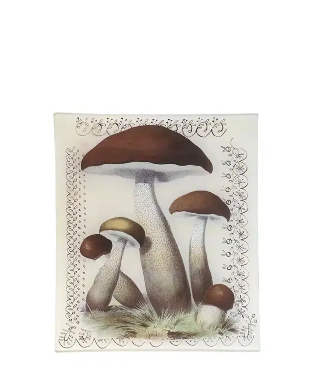 John Derian Mushroom With Lace Rectangular Tray