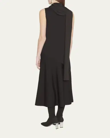 Jil Sander Draped Scarf Midi Dress | Thumbnail 3