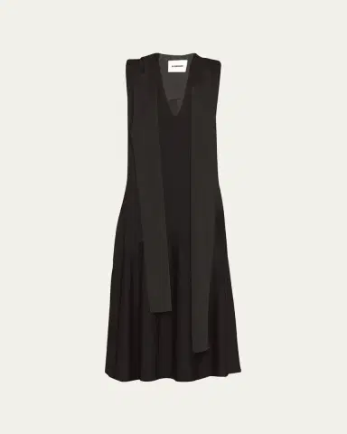 Jil Sander Draped Scarf Midi Dress | Thumbnail 5