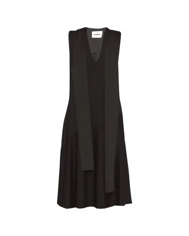 Jil Sander Draped Scarf Midi Dress