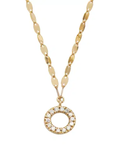 Lana Flawless 14K Gold Open Circle Pendant Necklace | Thumbnail 1