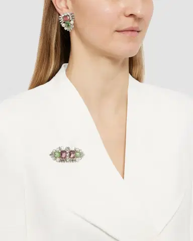 ben-amun Pearly and Crystal Clip-On Earrings | Thumbnail 5 ben-amun Pearly and Crystal Clip-On Earrings | Thumbnail 5