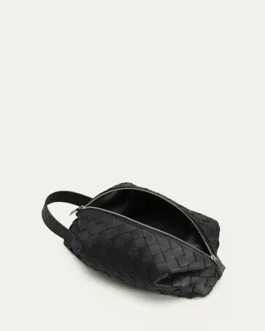 Bottega Veneta Men's Intrecciato Leather Toiletry Bag | Thumbnail 3