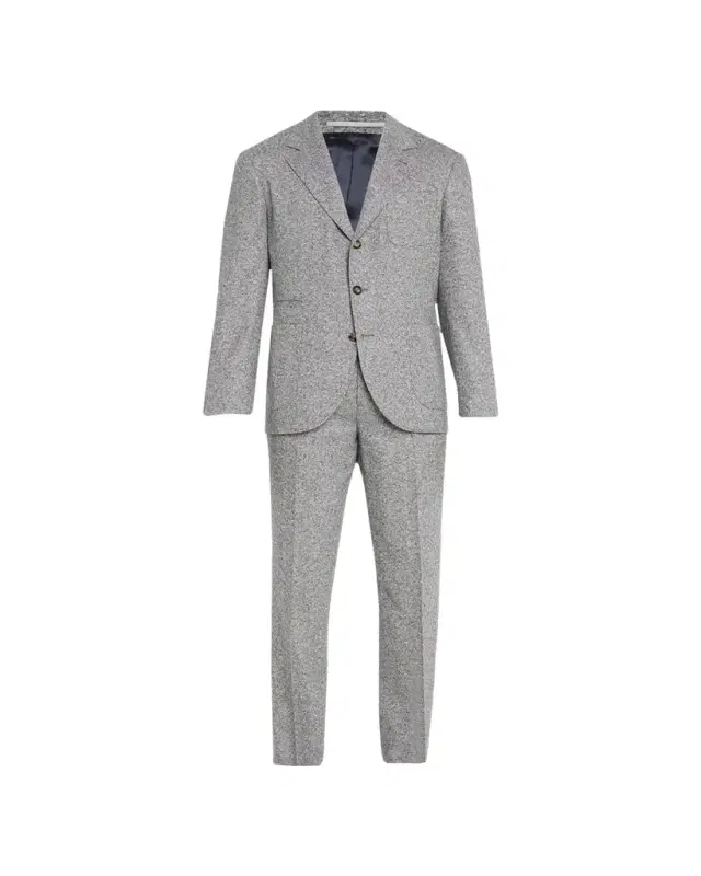 Men's Pleated Wool Donegal Suit