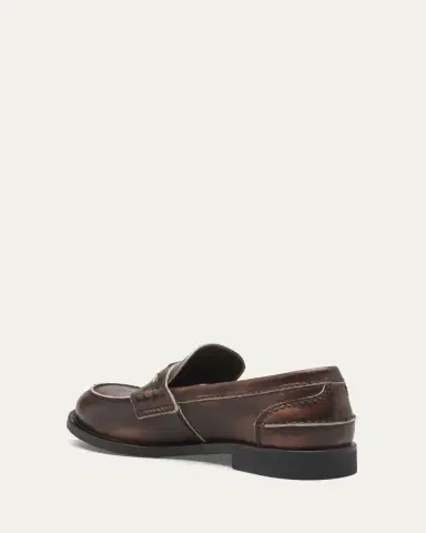 Miu Miu Leather Coin Penny Loafers | Thumbnail 5