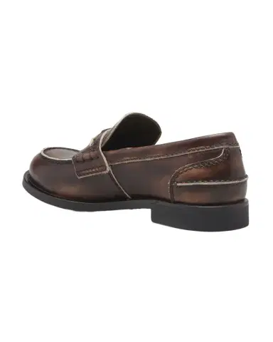 Miu Miu Leather Coin Penny Loafers | Thumbnail 1