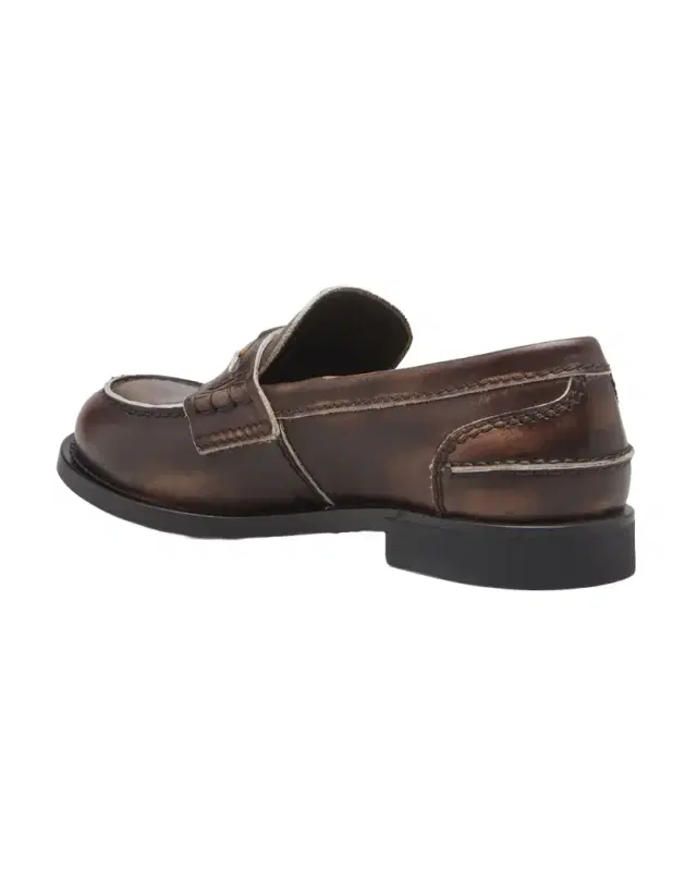 Miu Miu Leather Coin Penny Loafers