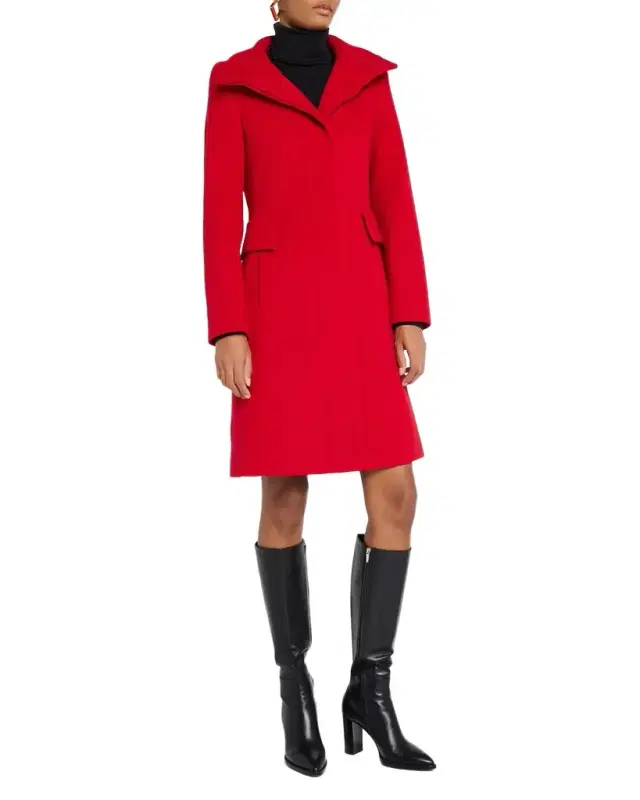 Duffle Knee-Length Wool Coat