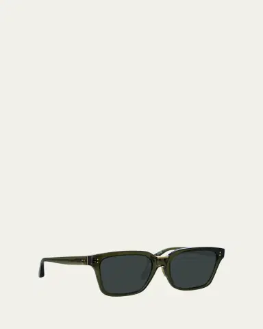 Linda Farrow Semi-Transparent Square Acetate & Nylon Sunglasses | Thumbnail 2 Linda Farrow Semi-Transparent Square Acetate & Nylon Sunglasses | Thumbnail 2