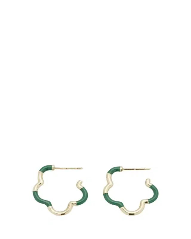 Bea Bongiasca Evergreen Enamel Mini Earrings