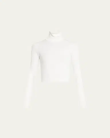 ÉTERNE Cropped Fitted Turtleneck Top | Thumbnail 1