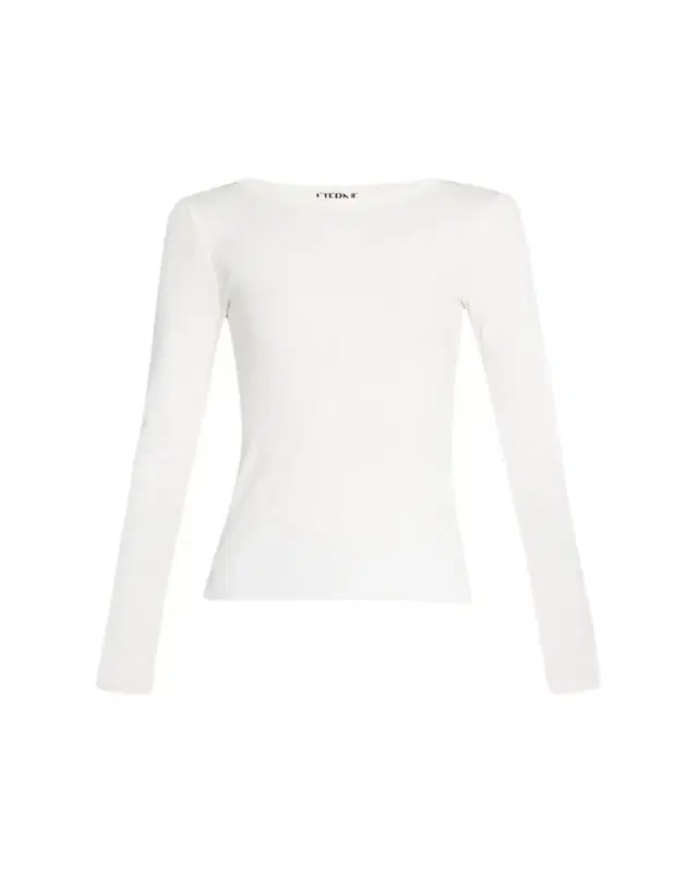 Eterne Long-Sleeve Fitted Crewneck Top