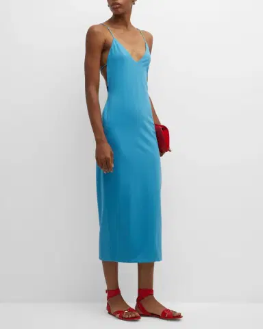 Giorgio Armani Jersey Midi Dress w/ Strappy Back | Thumbnail 2 Giorgio Armani Jersey Midi Dress w/ Strappy Back | Thumbnail 2