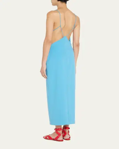 Giorgio Armani Jersey Midi Dress w/ Strappy Back | Thumbnail 9 Giorgio Armani Jersey Midi Dress w/ Strappy Back | Thumbnail 9