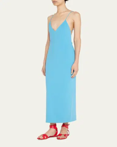 Giorgio Armani Jersey Midi Dress w/ Strappy Back | Thumbnail 10 Giorgio Armani Jersey Midi Dress w/ Strappy Back | Thumbnail 10
