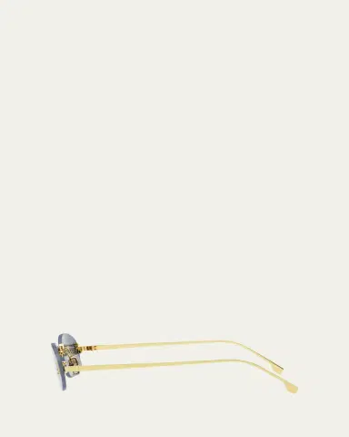 Fendi Embellished FF Oval Metal Sunglasses | Thumbnail 3 Fendi Embellished FF Oval Metal Sunglasses | Thumbnail 3