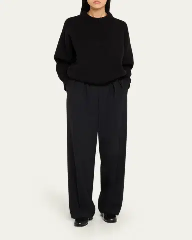 The Row Igor Pleated Straight-Leg Pants | Thumbnail 2 The Row Igor Pleated Straight-Leg Pants | Thumbnail 2