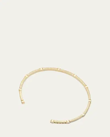 Viltier Rayon Bangle in Mother-of-Pearl, 18K Yellow Gold and Diamonds | Thumbnail 4