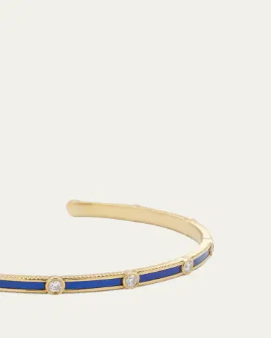 Viltier Rayon Bangle in Lapis Lazuli, 18K Yellow Gold and Diamonds | Thumbnail 3