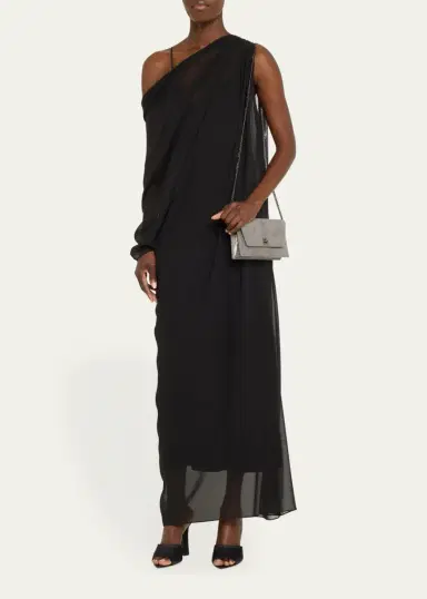Akris Anouk Lizard-Print Clutch Bag w/ Chain | Thumbnail 12