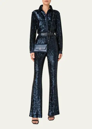 Akris Anouk Lizard-Print Clutch Bag w/ Chain | Thumbnail 16