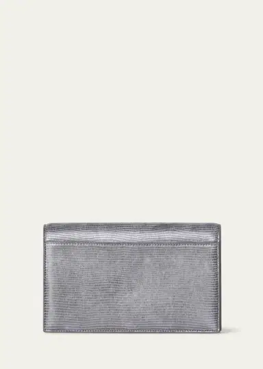 Akris Anouk Lizard-Print Clutch Bag w/ Chain | Thumbnail 10