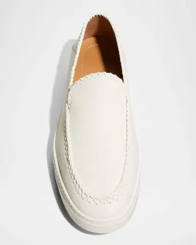 Giorgio Armani Men's Woven Leather Slip-On Sneakers | Thumbnail 4
