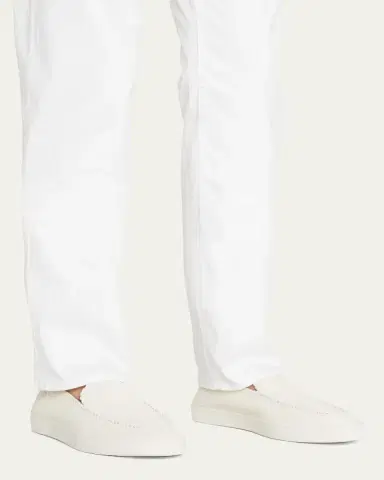 Giorgio Armani Men's Woven Leather Slip-On Sneakers | Thumbnail 6