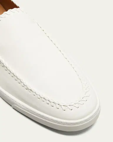 Giorgio Armani Men's Woven Leather Slip-On Sneakers | Thumbnail 9