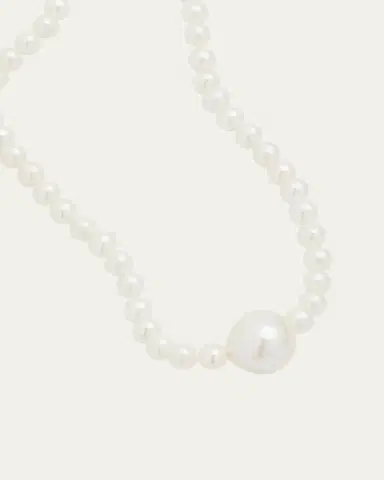Mizuki Full Freshwater Pearl Strand Necklace with Large Center | Thumbnail 3