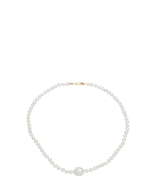 Mizuki Full Freshwater Pearl Strand Necklace with Large Center