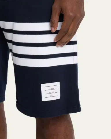 Thom Browne Men's 4-Bar Basic Terry Sweat Shorts | Thumbnail 5 Thom Browne Men's 4-Bar Basic Terry Sweat Shorts | Thumbnail 5