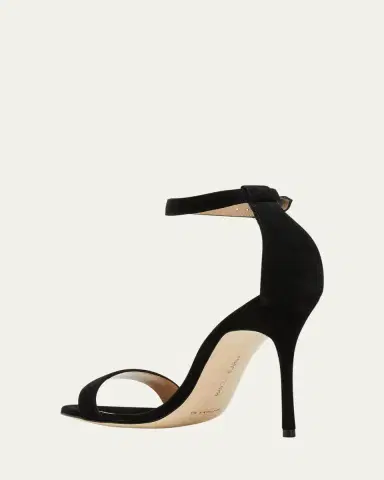 Manolo Blahnik Chaos Suede Stiletto Sandals | Thumbnail 4
