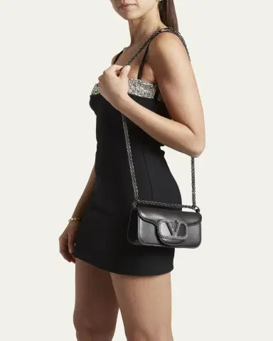 Valentino Garavani Loco VLOGO Small Calfskin Shoulder Bag | Thumbnail 2 Valentino Garavani Loco VLOGO Small Calfskin Shoulder Bag | Thumbnail 2